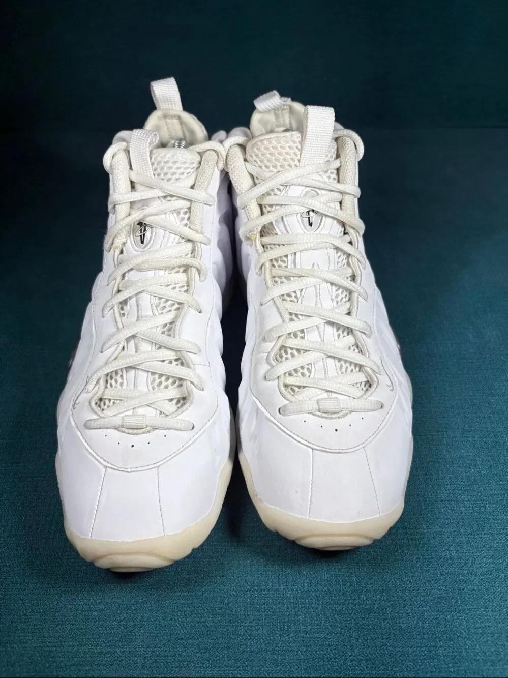 Nike Little Posite One GS Triple White Youth Size 7Y Women's 8.5 HQ1959-100
